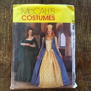 McCalls Sewing Pattern 2798 Elizabethan Costume Mary Queen Scots 6-10 UNCUT